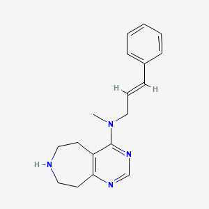 molecular formula C18H22N4 B5353511 N-methyl-N-[(2E)-3-phenylprop-2-en-1-yl]-6,7,8,9-tetrahydro-5H-pyrimido[4,5-d]azepin-4-amine 
