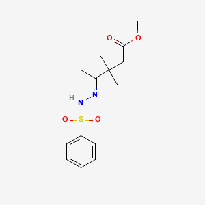molecular formula C15H22N2O4S B5353528 methyl (4E)-3,3-dimethyl-4-[(4-methylphenyl)sulfonylhydrazinylidene]pentanoate 