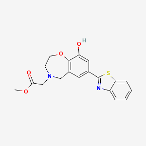 molecular formula C19H18N2O4S B5353541 methyl [7-(1,3-benzothiazol-2-yl)-9-hydroxy-2,3-dihydro-1,4-benzoxazepin-4(5H)-yl]acetate 