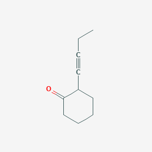 molecular formula C10H14O B053536 2-(1-Butynyl)cyclohexanone CAS No. 116373-17-2