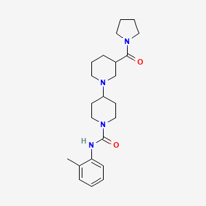 molecular formula C23H34N4O2 B5353613 N-(2-methylphenyl)-3-(pyrrolidin-1-ylcarbonyl)-1,4'-bipiperidine-1'-carboxamide 