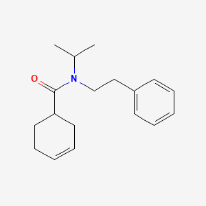 molecular formula C18H25NO B5353660 N-isopropyl-N-(2-phenylethyl)cyclohex-3-ene-1-carboxamide 