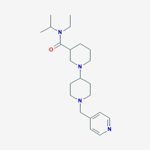 molecular formula C22H36N4O B5353749 N-ethyl-N-isopropyl-1'-(pyridin-4-ylmethyl)-1,4'-bipiperidine-3-carboxamide 