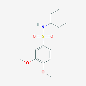 molecular formula C13H21NO4S B5353764 N~1~-(1-ETHYLPROPYL)-3,4-DIMETHOXY-1-BENZENESULFONAMIDE 