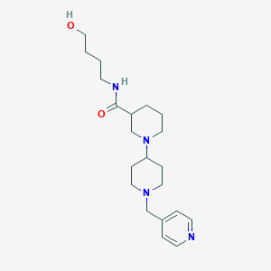 molecular formula C21H34N4O2 B5353806 N-(4-hydroxybutyl)-1'-(pyridin-4-ylmethyl)-1,4'-bipiperidine-3-carboxamide 