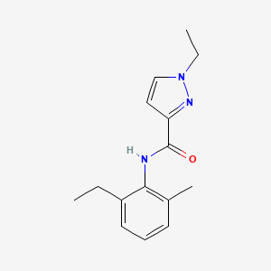 molecular formula C15H19N3O B5353829 1-ethyl-N-(2-ethyl-6-methylphenyl)-1H-pyrazole-3-carboxamide 