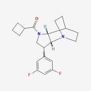 molecular formula C20H24F2N2O B5353912 cyclobutyl-[(2R,3R,6R)-3-(3,5-difluorophenyl)-1,5-diazatricyclo[5.2.2.02,6]undecan-5-yl]methanone 