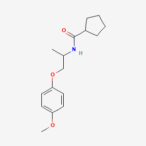 molecular formula C16H23NO3 B5353923 N-[2-(4-methoxyphenoxy)-1-methylethyl]cyclopentanecarboxamide 