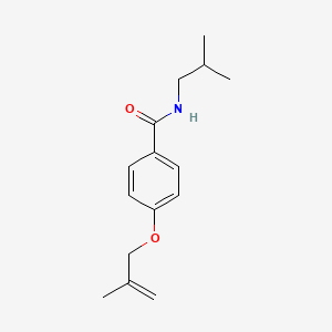 molecular formula C15H21NO2 B5353952 N-isobutyl-4-[(2-methyl-2-propen-1-yl)oxy]benzamide 
