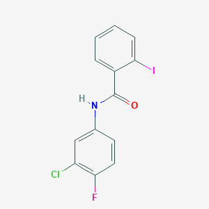 molecular formula C13H8ClFINO B5353965 N-(3-chloro-4-fluorophenyl)-2-iodobenzamide 