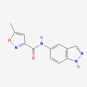 molecular formula C12H10N4O2 B5353984 N-(1H-indazol-5-yl)-5-methyl-1,2-oxazole-3-carboxamide 