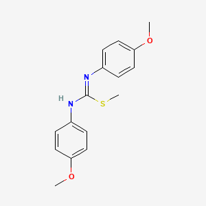 molecular formula C16H18N2O2S B5354176 n,n'-bis(4-methoxyphenyl)(methylsulfanyl)methanimidamide 