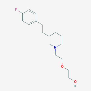 molecular formula C17H26FNO2 B5354188 2-(2-{3-[2-(4-fluorophenyl)ethyl]-1-piperidinyl}ethoxy)ethanol 