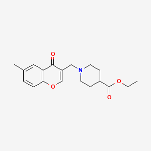 molecular formula C19H23NO4 B5354207 ethyl 1-[(6-methyl-4-oxo-4H-chromen-3-yl)methyl]-4-piperidinecarboxylate 