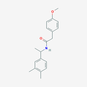 molecular formula C19H23NO2 B5354212 N-[1-(3,4-dimethylphenyl)ethyl]-2-(4-methoxyphenyl)acetamide 