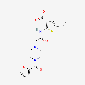 molecular formula C19H23N3O5S B5354238 methyl 5-ethyl-2-({[4-(2-furoyl)-1-piperazinyl]acetyl}amino)-3-thiophenecarboxylate 