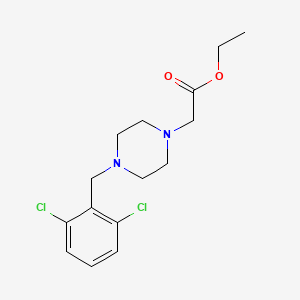 molecular formula C15H20Cl2N2O2 B5354249 ETHYL 2-[4-(2,6-DICHLOROBENZYL)PIPERAZINO]ACETATE 