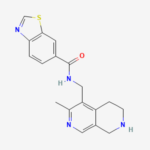 molecular formula C18H18N4OS B5354293 N-[(3-methyl-5,6,7,8-tetrahydro-2,7-naphthyridin-4-yl)methyl]-1,3-benzothiazole-6-carboxamide dihydrochloride 