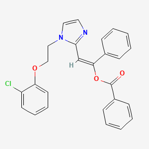 molecular formula C26H21ClN2O3 B5354312 [(E)-2-[1-[2-(2-chlorophenoxy)ethyl]imidazol-2-yl]-1-phenylethenyl] benzoate 