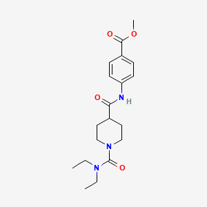 molecular formula C19H27N3O4 B5354395 METHYL 4-[({1-[(DIETHYLAMINO)CARBONYL]-4-PIPERIDYL}CARBONYL)AMINO]BENZOATE 