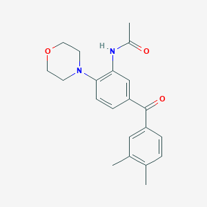 molecular formula C21H24N2O3 B5354442 N-[5-(3,4-dimethylbenzoyl)-2-morpholin-4-ylphenyl]acetamide 