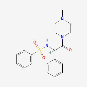 molecular formula C19H23N3O3S B5354451 N~1~-[2-(4-Methylpiperazino)-2-oxo-1-phenylethyl]-1-benzenesulfonamide 