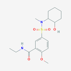 molecular formula C17H26N2O5S B5354453 N-ethyl-5-{[(2-hydroxycyclohexyl)(methyl)amino]sulfonyl}-2-methoxybenzamide 