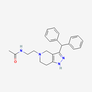 molecular formula C23H26N4O B5354457 N-[2-(3-benzhydryl-1,4,6,7-tetrahydropyrazolo[4,3-c]pyridin-5-yl)ethyl]acetamide 