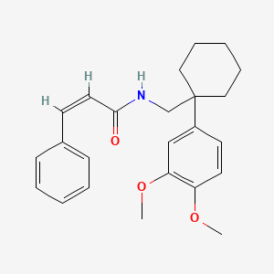molecular formula C24H29NO3 B5354521 N-{[1-(3,4-dimethoxyphenyl)cyclohexyl]methyl}-3-phenylacrylamide 