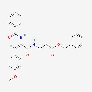 molecular formula C27H26N2O5 B5354538 benzyl 3-[[(E)-2-benzamido-3-(4-methoxyphenyl)prop-2-enoyl]amino]propanoate 