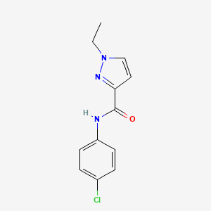 molecular formula C12H12ClN3O B5354654 N-(4-chlorophenyl)-1-ethyl-1H-pyrazole-3-carboxamide 