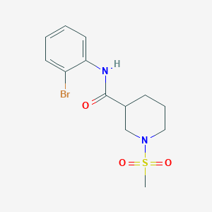 molecular formula C13H17BrN2O3S B5354671 N-(2-bromophenyl)-1-(methylsulfonyl)-3-piperidinecarboxamide 