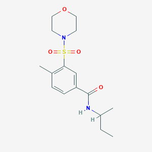 molecular formula C16H24N2O4S B5354713 N-(sec-butyl)-4-methyl-3-(morpholin-4-ylsulfonyl)benzamide 