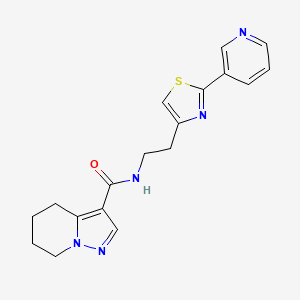 molecular formula C18H19N5OS B5354722 N-[2-(2-pyridin-3-yl-1,3-thiazol-4-yl)ethyl]-4,5,6,7-tetrahydropyrazolo[1,5-a]pyridine-3-carboxamide 