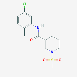molecular formula C14H19ClN2O3S B5354730 N-(5-chloro-2-methylphenyl)-1-(methylsulfonyl)-3-piperidinecarboxamide 