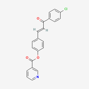 molecular formula C21H14ClNO3 B5354895 [4-[(E)-3-(4-chlorophenyl)-3-oxoprop-1-enyl]phenyl] pyridine-3-carboxylate 