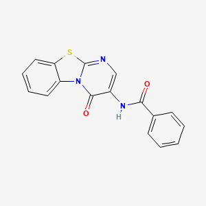 molecular formula C17H11N3O2S B5354955 N-(4-oxo-4H-pyrimido[2,1-b][1,3]benzothiazol-3-yl)benzamide 