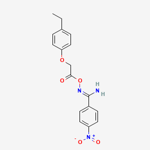 molecular formula C17H17N3O5 B5355006 N'-{[(4-ethylphenoxy)acetyl]oxy}-4-nitrobenzenecarboximidamide 