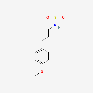 molecular formula C12H19NO3S B5355155 N-[3-(4-ethoxyphenyl)propyl]methanesulfonamide 