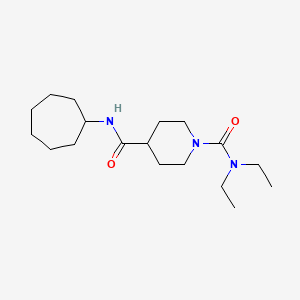 molecular formula C18H33N3O2 B5355182 N~4~-cycloheptyl-N~1~,N~1~-diethylpiperidine-1,4-dicarboxamide 