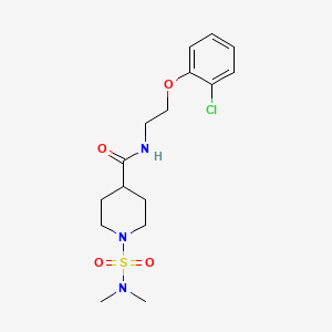 molecular formula C16H24ClN3O4S B5355288 N-[2-(2-chlorophenoxy)ethyl]-1-[(dimethylamino)sulfonyl]-4-piperidinecarboxamide 