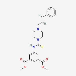 molecular formula C24H27N3O4S B5355448 DIMETHYL 5-[({4-[(E)-3-PHENYL-2-PROPENYL]PIPERAZINO}CARBOTHIOYL)AMINO]ISOPHTHALATE 