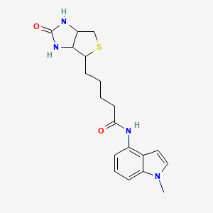 molecular formula C19H24N4O2S B5355463 N-(1-methyl-1H-indol-4-yl)-5-(2-oxohexahydro-1H-thieno[3,4-d]imidazol-4-yl)pentanamide 