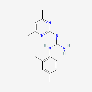 molecular formula C15H19N5 B5355648 N-(2,4-dimethylphenyl)-N'-(4,6-dimethyl-2-pyrimidinyl)guanidine 