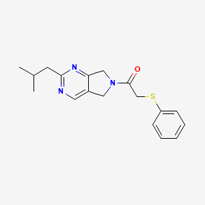 molecular formula C18H21N3OS B5355684 2-isobutyl-6-[(phenylthio)acetyl]-6,7-dihydro-5H-pyrrolo[3,4-d]pyrimidine 
