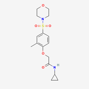 molecular formula C16H22N2O5S B5355718 N-CYCLOPROPYL-2-[2-METHYL-4-(MORPHOLINE-4-SULFONYL)PHENOXY]ACETAMIDE 