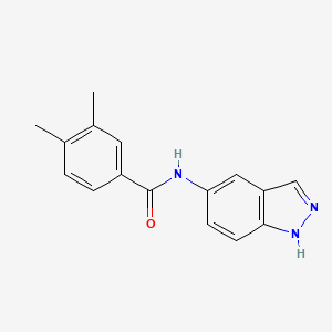 molecular formula C16H15N3O B5355720 N-(1H-indazol-5-yl)-3,4-dimethylbenzamide 