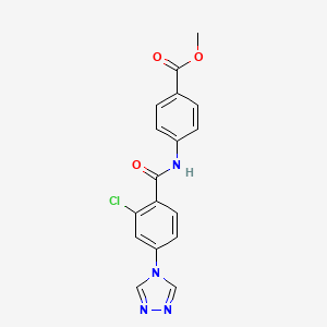 molecular formula C17H13ClN4O3 B5355730 Methyl 4-[[2-chloro-4-(1,2,4-triazol-4-yl)benzoyl]amino]benzoate 