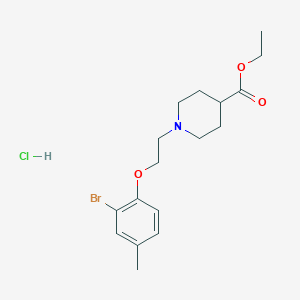 molecular formula C17H25BrClNO3 B5355773 Ethyl 1-[2-(2-bromo-4-methylphenoxy)ethyl]piperidine-4-carboxylate;hydrochloride 
