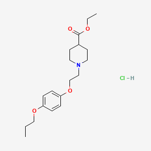 molecular formula C19H30ClNO4 B5355792 Ethyl 1-[2-(4-propoxyphenoxy)ethyl]piperidine-4-carboxylate;hydrochloride 